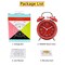 4 Inches Twin Bell Loud Alarm Clock for Heavy Sleerpers, Backlight, Battery Operated Old Fashioned Alarm Clock for Bedrooms (Red)